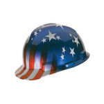 MSA V-GARD 10052945 WITH FAS TRAC SUSPENSION AND AMERICAN STARS AND STRIPES