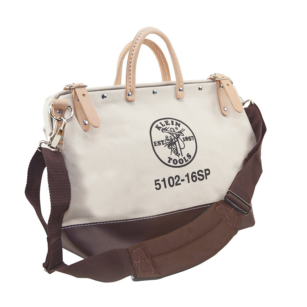 Klein 5102-16SP 16'' Deluxe Canvas Tool Bag With Detachable Shoulder S – 