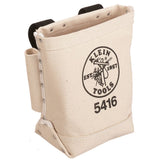 KLEIN TOOLS 5416 Canvas Bolt Bags with Bull-Pin Loop On Each Side( Black Loops-Back Side)