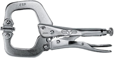 VISE GRIP #6SP Locking C-Clamps with Swivel Pads: Size 6"