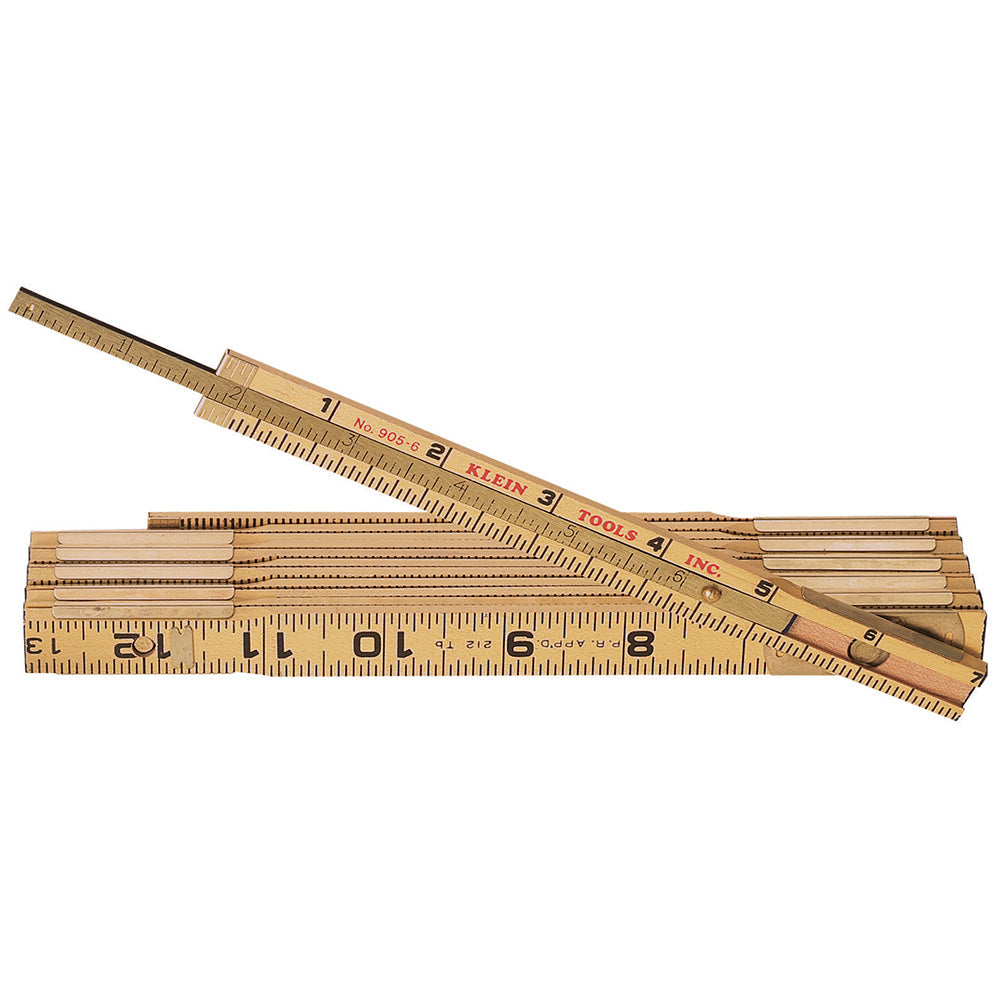 Lufkin 066FN Folding Wood Rule 6 ft. Red End