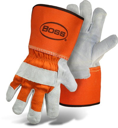 BOSS GLOVES 1JL2394 BOSS® DOUBLE SPLIT LEATHER PALM W RUBBERIZED GAUNTLET CUFF ( Long Cup) 12 Pairs