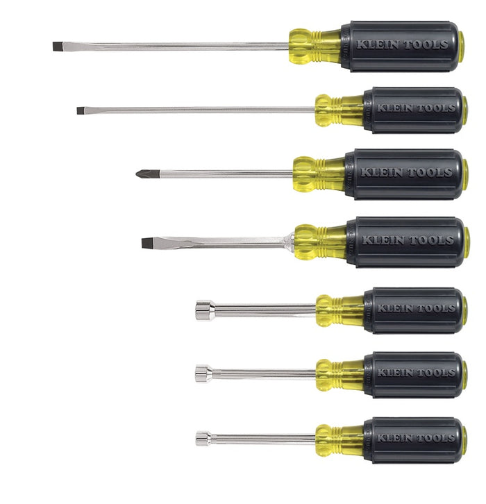 Klein 55152 Multiple-Application Screwdriver & Nut Driver Set 7- Piece