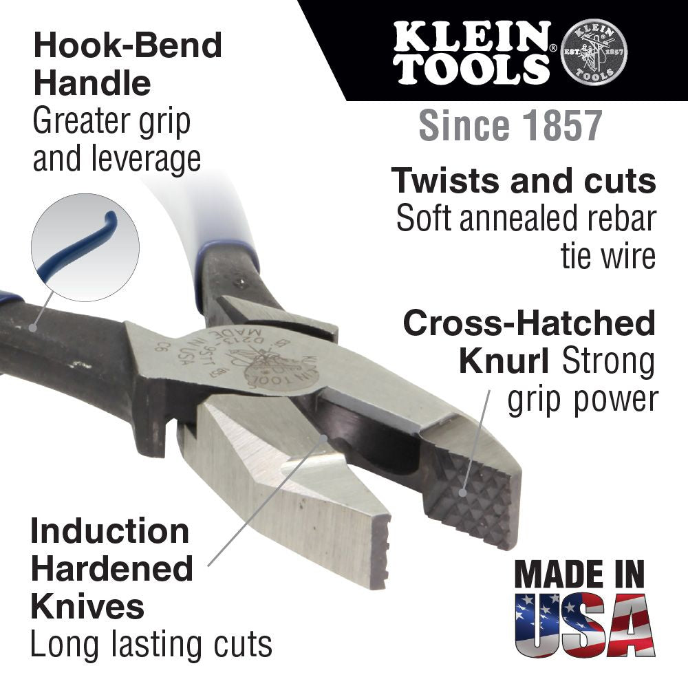 Klein Tools D2000-7CST 2000 Series 9'' Ironworker's Pliers - Heavy